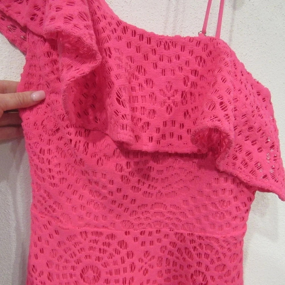 NWT Lilly Pulitzer Callisto One Shoulder Lace Dress Size 00 - Picture 3 of 4